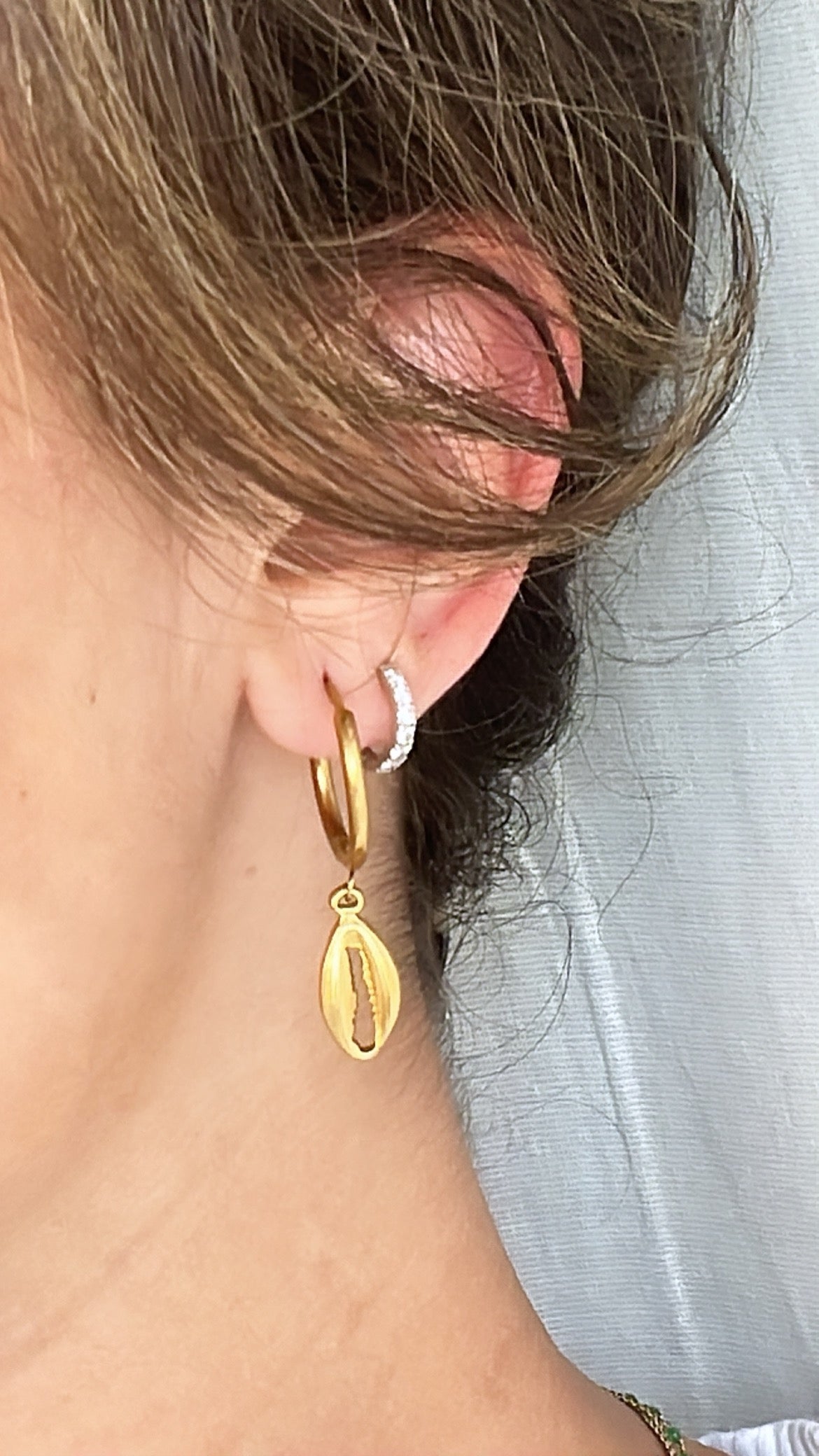 Golden Shell hoops