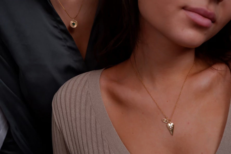 Golden Emerald heart